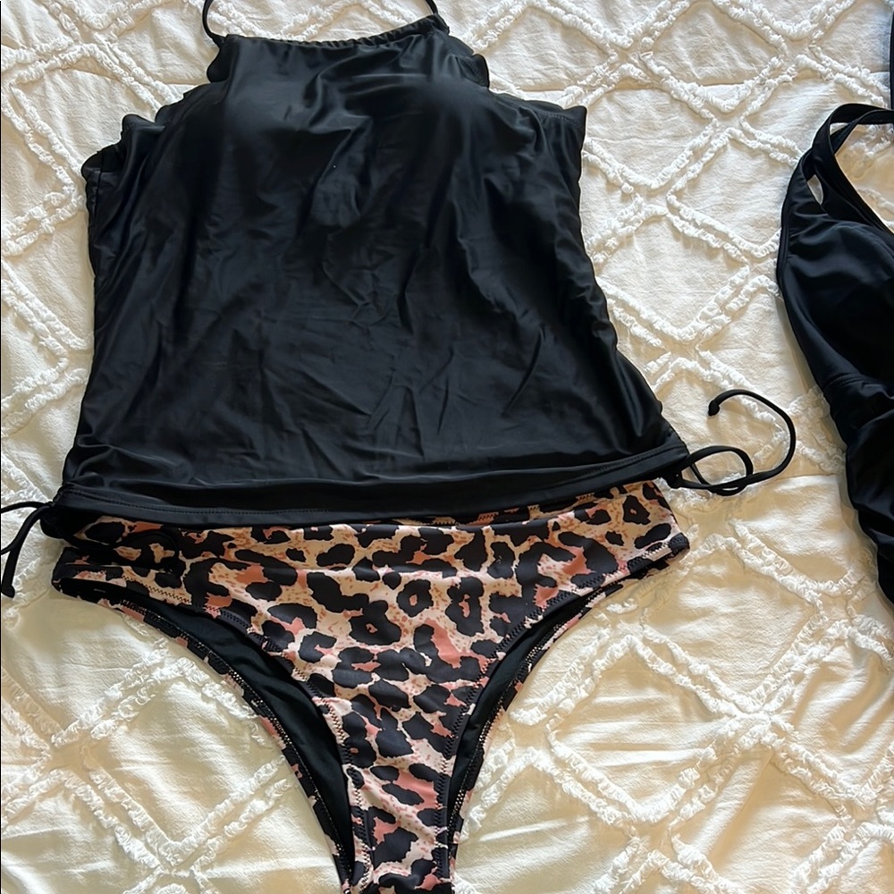 Animal Print Black Women's Swimsuit